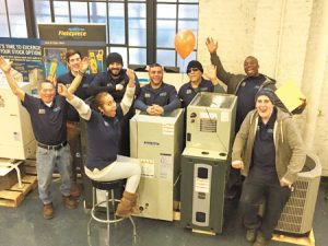 The crew at the ABCO Manhattan Branch celebrate the holidays