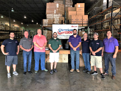 Anthony Adams, George Sexton, Russell Guarino, Ryan Harris, Blake Thibodeaux, Mike Lavergne, Corey Witko and Sammy Conzonere in new Jackson Supply location in Baton Rouge South
