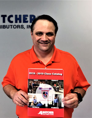 Dave Falgoust with the Butcher Class Catalog.