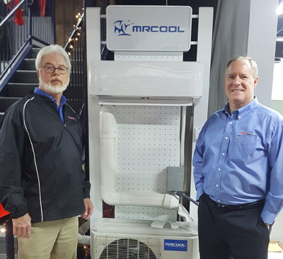 (L-R) Larry Sandlin and Tom McCrory of HVAC RepCo recently visited MRCOOL’s headquarters in Hickory, Kentucky.