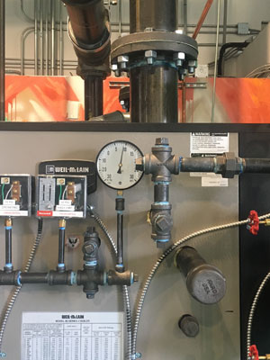 Weil-McLain 88-Series cast iron low pressure steam boiler installed at Cypress Brewing.