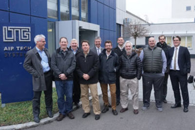 (from left) Wolf Hartmann, CEO LTG Aktiengesellschaft; Chris Lawrence, Vice President HVAC Sales LTG Incorporated, and Gerhard Seyffer, President LTG Incorporated. (Photo: LTG)