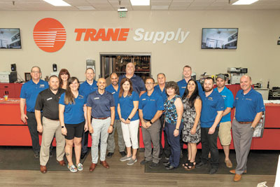 Trane and American Standard representatives ready to greet their guests.