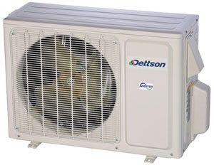 The Dettson Alizé 18,000 BTU/h heat pump outdoor unit.