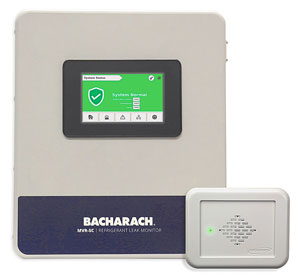 Bacharach MVR-SC controller for networking VRF leak detectors