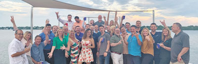 RGF reps celebrate on the M/Y Envision.