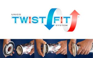 Unico Twist Fit duct connection system
