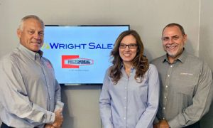 Left to right: John Kane, western regional sales manager–Plumbing/HVAC, Rectorseal LLC, Houston; welcomes Cindy Brase, vice president, and Mike Brase, president of Wright Sales Co., Claremont, Calif., to RectorSeal’s national network of manufacturers’ representatives.