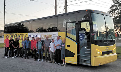 The Oldach Ducane dealers gather for the factory visit.