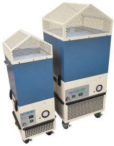 RGF MAP 400 and 800 2 high capacity mobile HEPA air scrubbers.