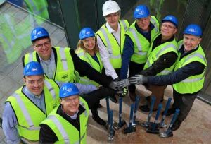 In attendance at the groundbreaking event were members of ASHRAE's Building Ad Hoc and Technical Advisory Subcommittee.