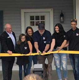 Sgt. Glen Silva and his family celebrated with a ribbon cutting when they moved into their new home in October of 2019.
