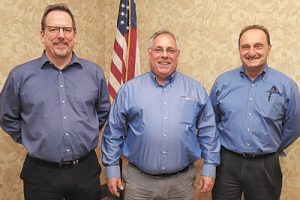 Terry Proctor, Spirotherm, N.E. District Manager (left) Dino Pioli, Spirotherm, N.E. Regional Manager (ctr.) Doug Adams, VP, Altherm, Inc., Manufacturers Rep (right).