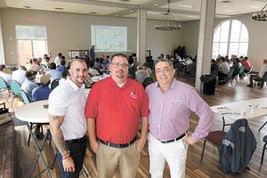 Victor Canino of Baker Ice Design, Tim Sapp, Baker Territory Manager and Cesar Perez of Baker Ice Design.