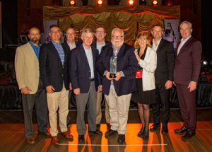 METUS Team Members and 2019 Diamond Leader of the Year. From left to right: Eric Dubin, Dave Hazel, Steve O'Brien, Mark Kuntz, Rick Nortz, Mike Kelly (The Granite Group of Concord), Patty Gillette, Steve Scarbrough and Tom Dowling.
