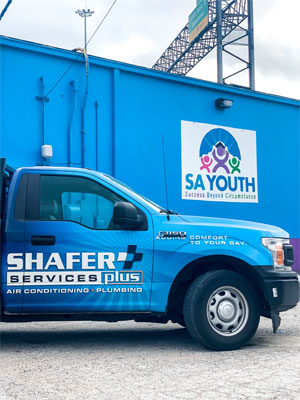 Shafer Services Plus donates HVAC equipment to SA Youth