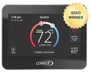 Lennox Thermostat, winner of 2020 Dealer Design Awards