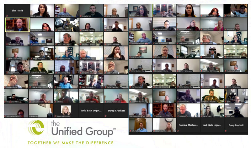 The Unified Group’s Virtual Service Management Forum Zoom session in January.