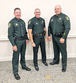 Sarasota County Sheriff Kurt Hoffman, Manatee County Sheriff Rick Wells and Sarasota County Law Enforcement Division Commander Major Brian Woodring