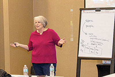 Best-selling author and business coach Ruth King presents her Profitability Class on day one of the FRACCA Conference
