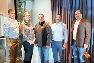 Oldach Group Marketing Director Sergio Sanjenis, Allied East Regional Sales Manager Lauren Zak, Kissimmee Store Manager Jesús Quiles, Oldach Group VP Arnaldo San Miguel and Oldach USA Regional Manager José Ramos