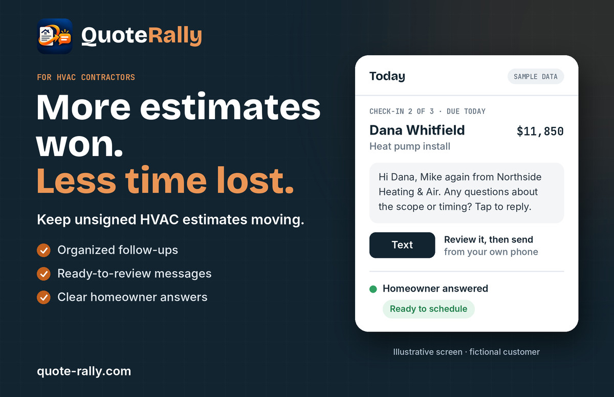 QuoteRally Adds Automatic Email Follow-Ups for Unsigned HVAC Estimates